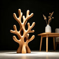 Nordic hollow wooden coral floor art sculpture