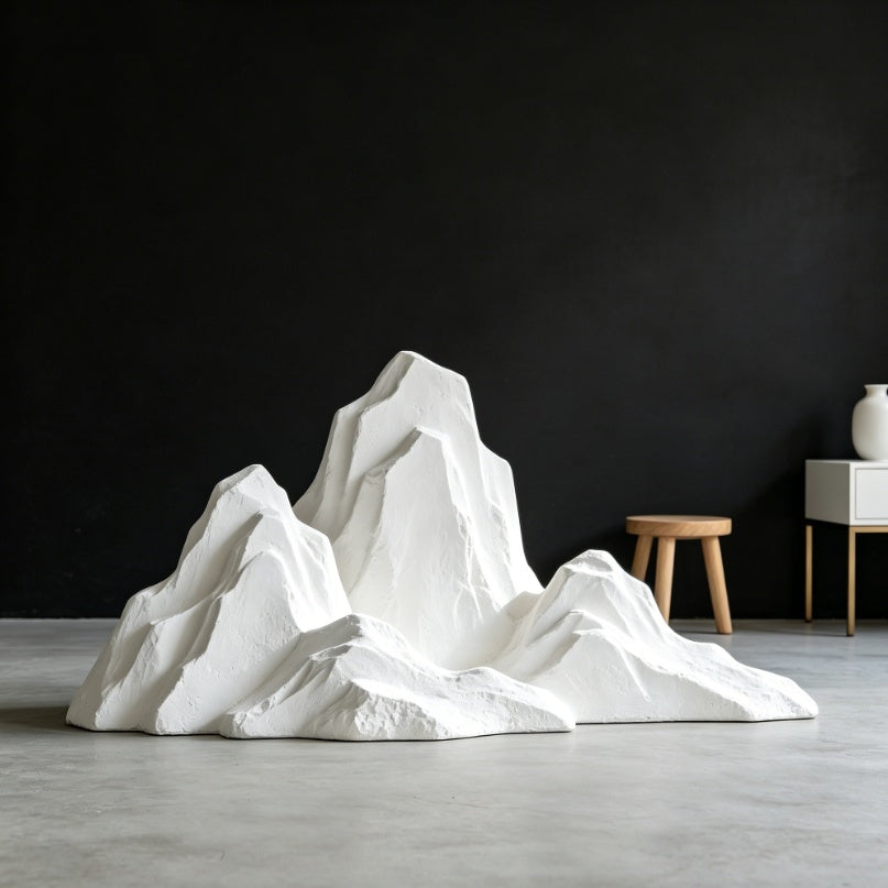 Minimalist Mountain Entrance Art Sculpture