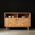 Minimalist Geometric Enclosed Sideboard Cabinet